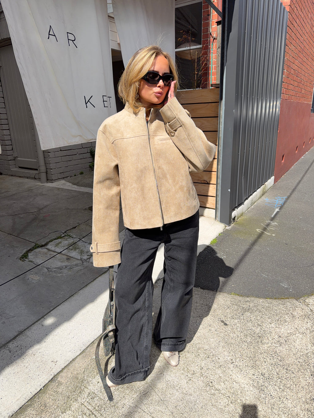 Relaxed Structured Jacket Beige
