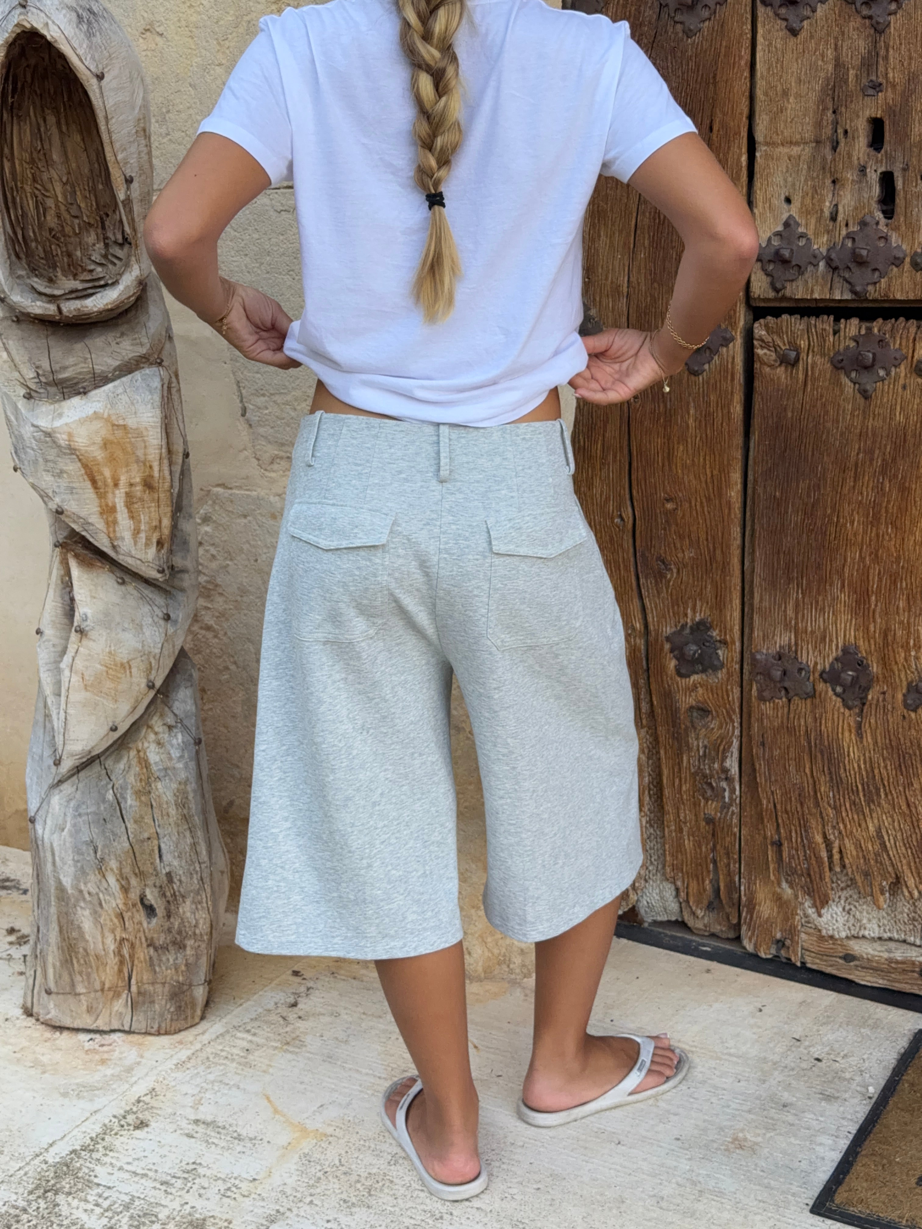 Tailored Sweat Shorts Grey