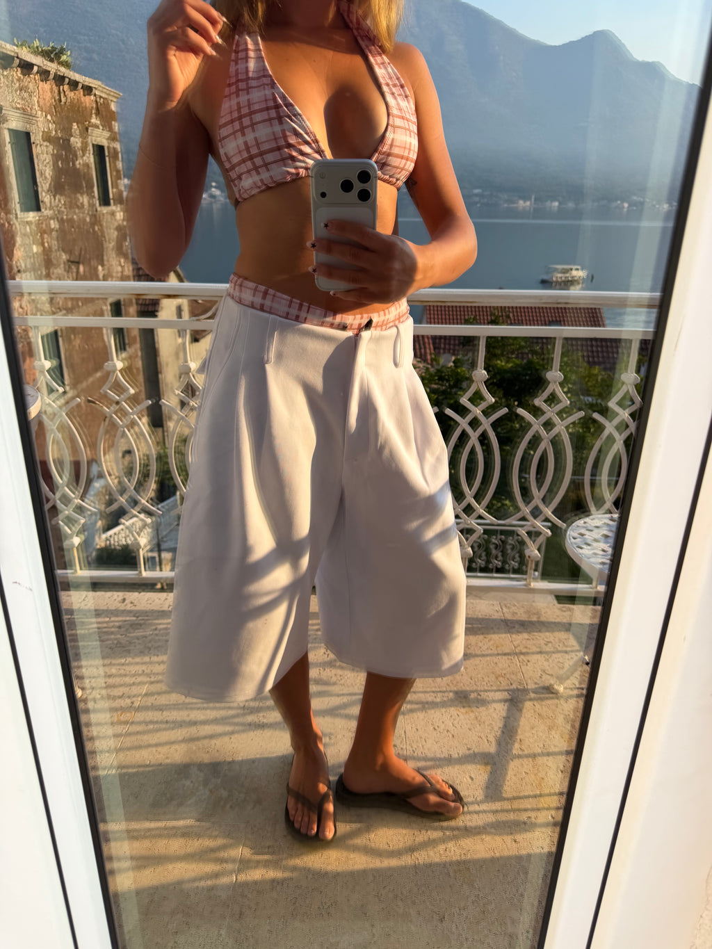 Tailored Sweat Shorts White