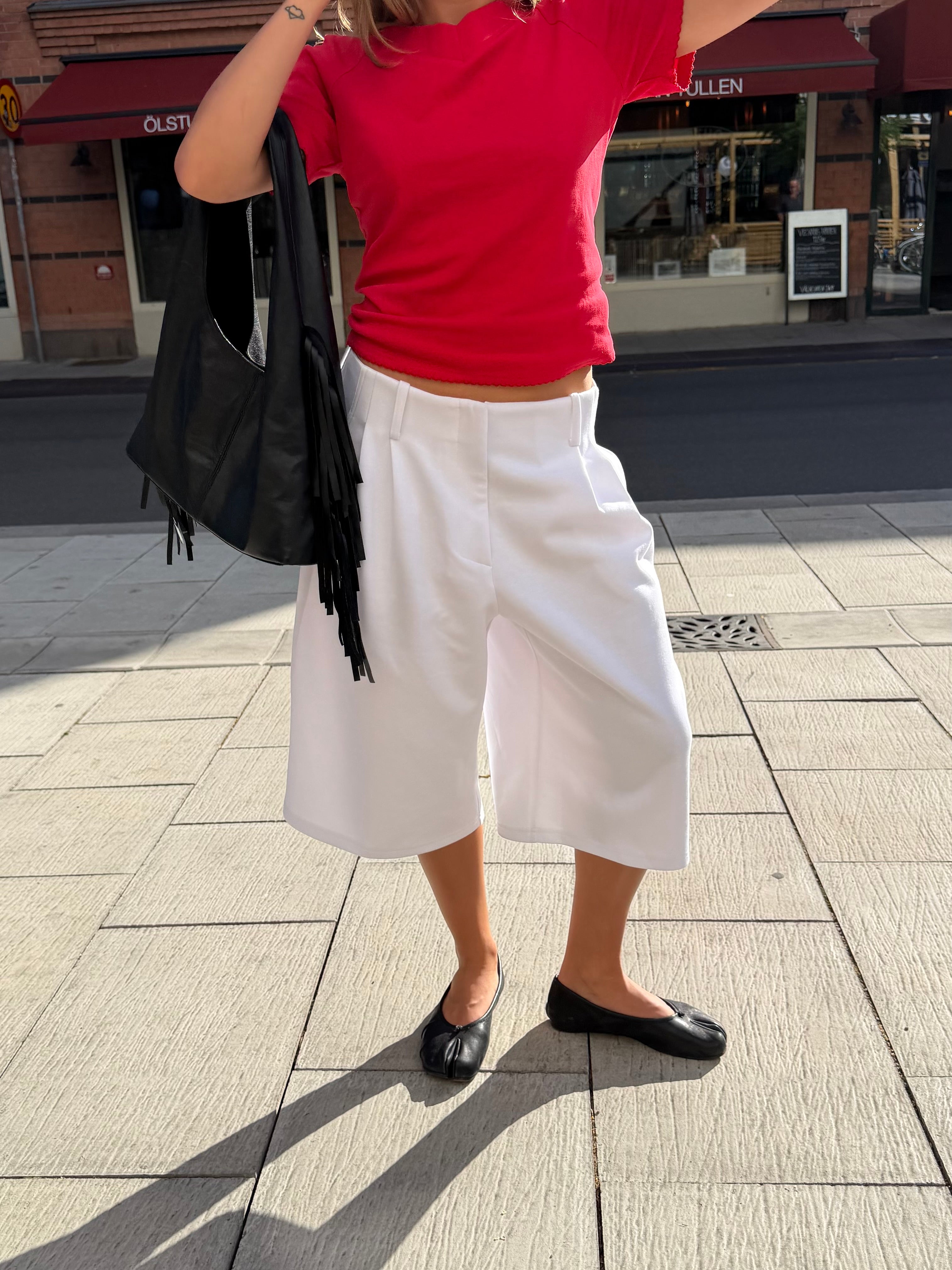 Tailored Sweat Shorts White