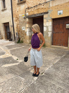 Draped Halter Top Purple