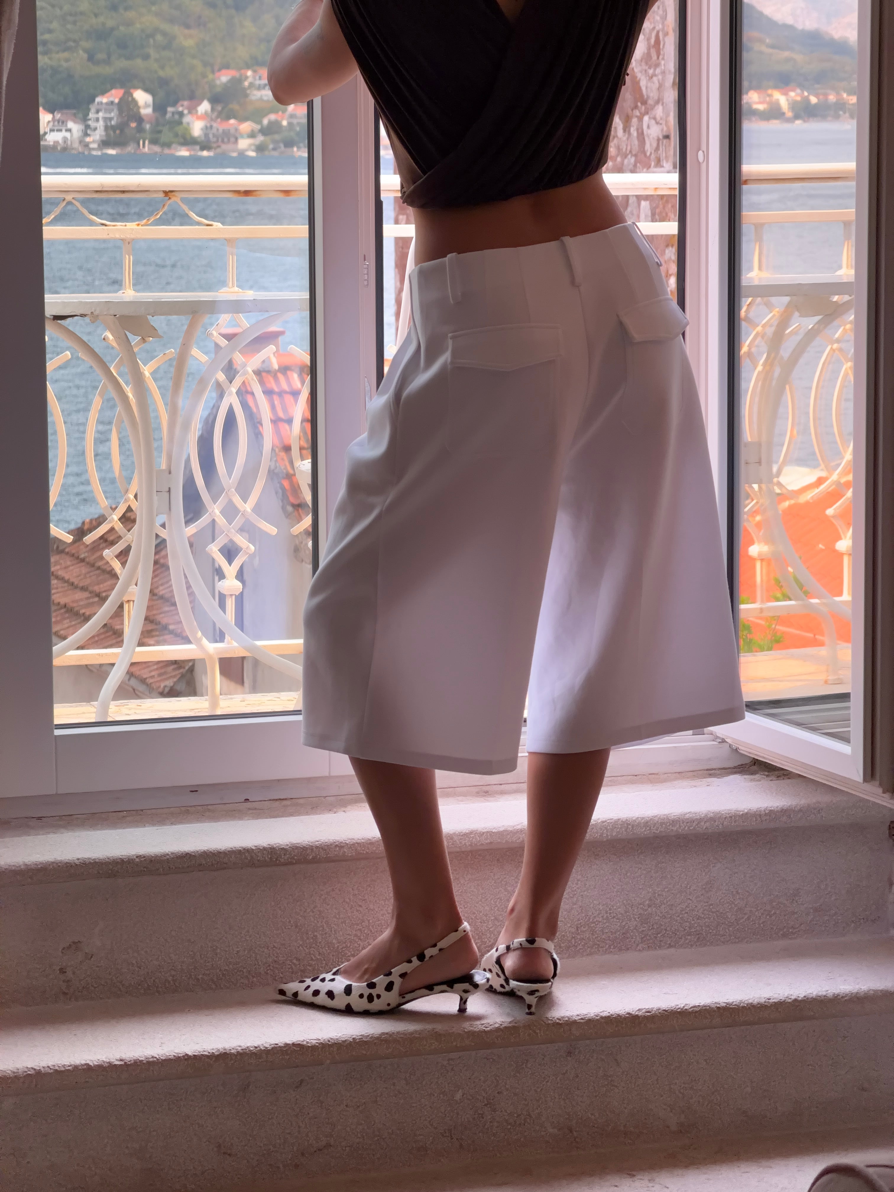 Tailored Sweat Shorts White