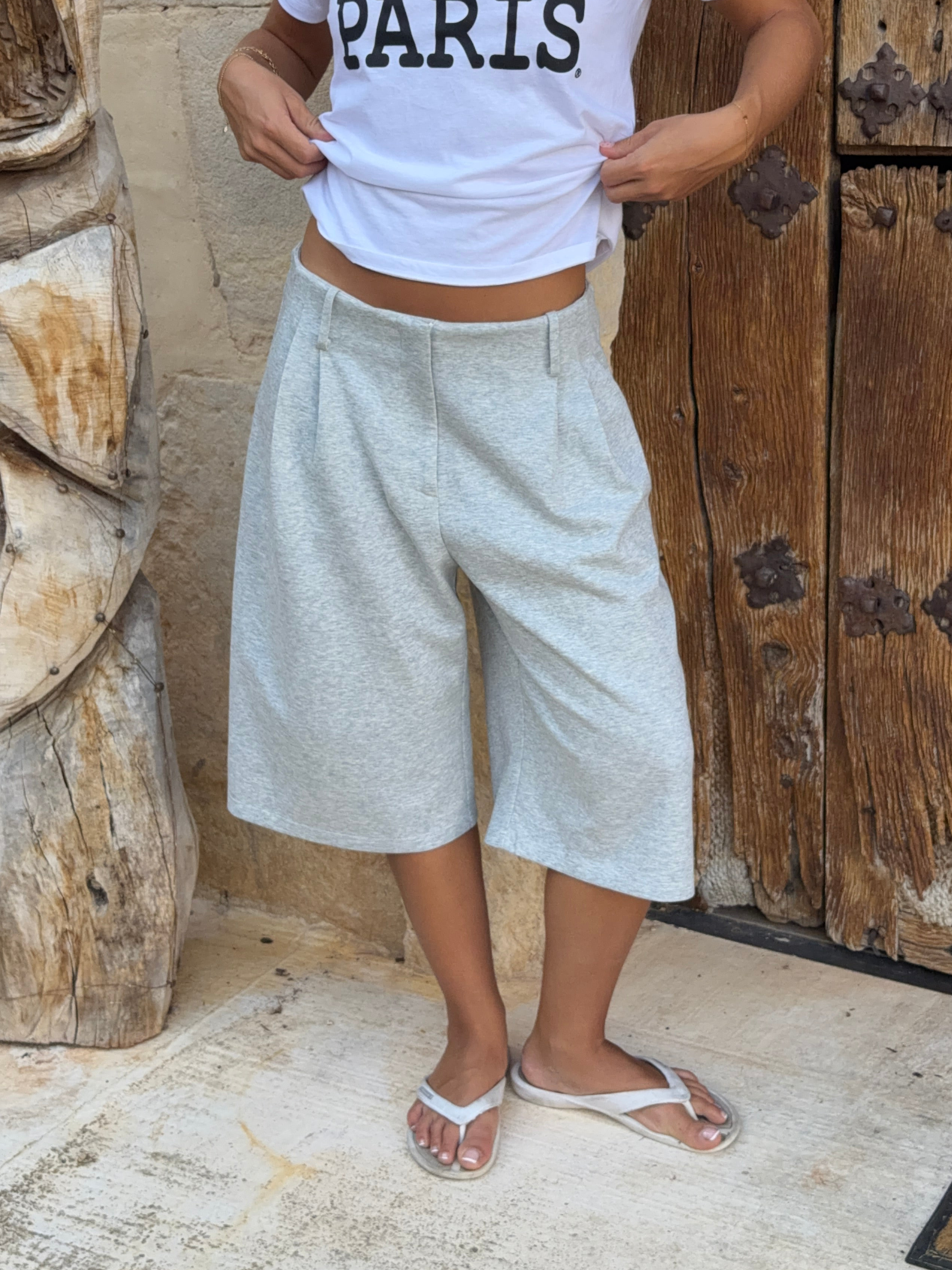 Tailored Sweat Shorts Grey