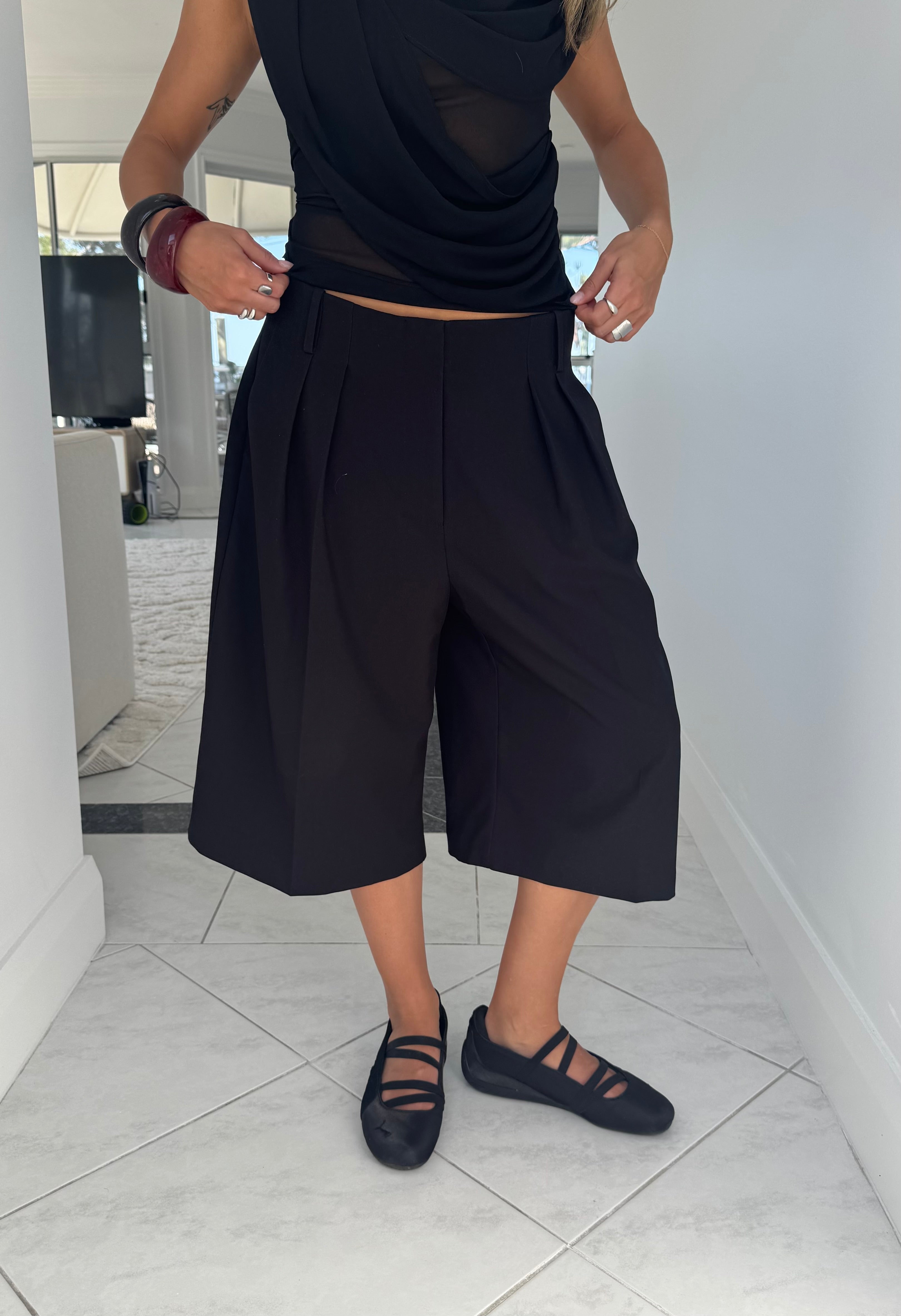 Long Bermuda Shorts Deep Black