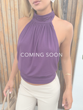 Draped Halter Top Purple