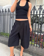 Long Bermuda Shorts Deep Black