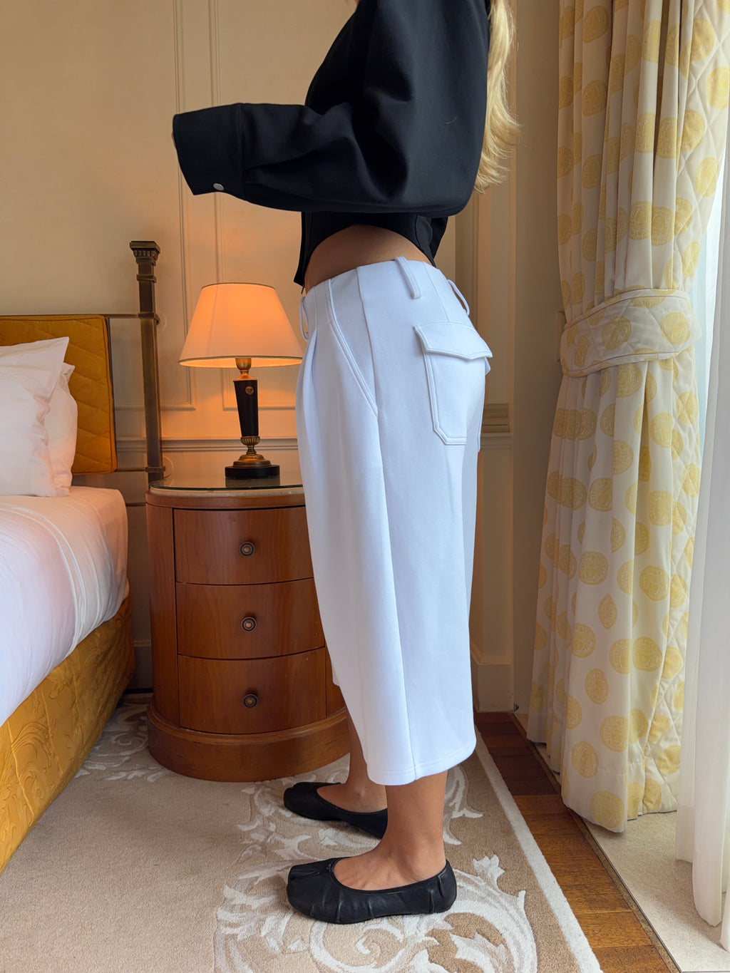 Tailored Sweat Shorts White