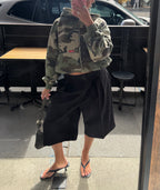 Long Bermuda Shorts Deep Black