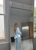 Tailored Back Tie Shirt Sky Blue