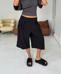 Long Bermuda Shorts Deep Black