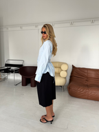 Tailored Back Tie Shirt Sky Blue