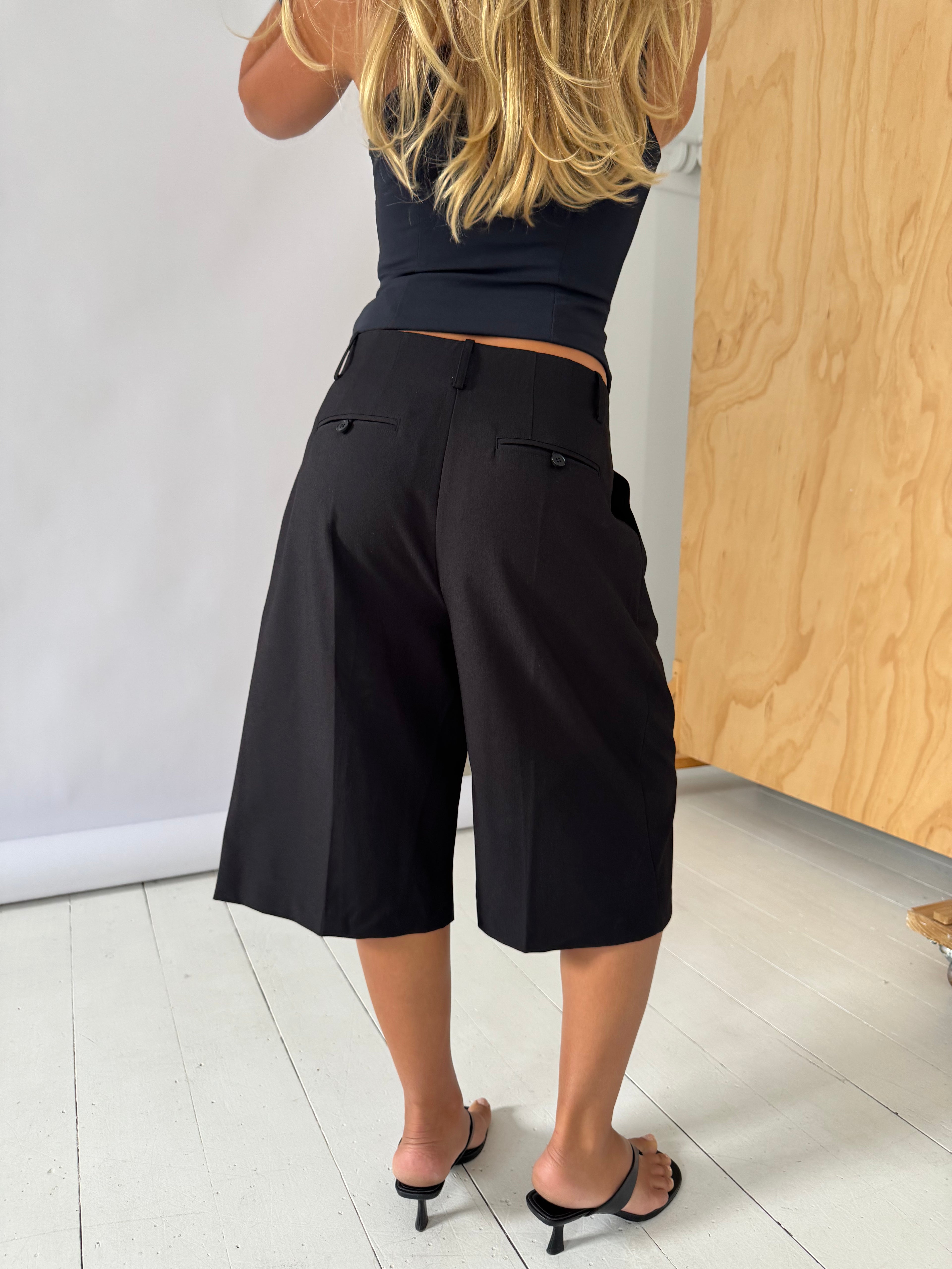 Long Bermuda Shorts Deep Black