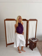 Draped Halter Top Purple