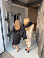 Oversized Back Slit Blazer Black