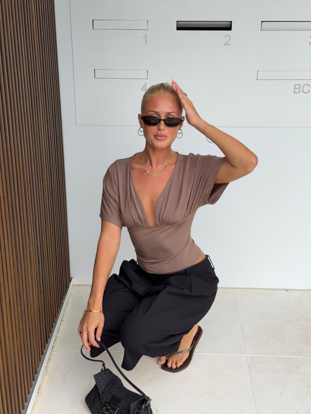 On The Go Top Light Brown