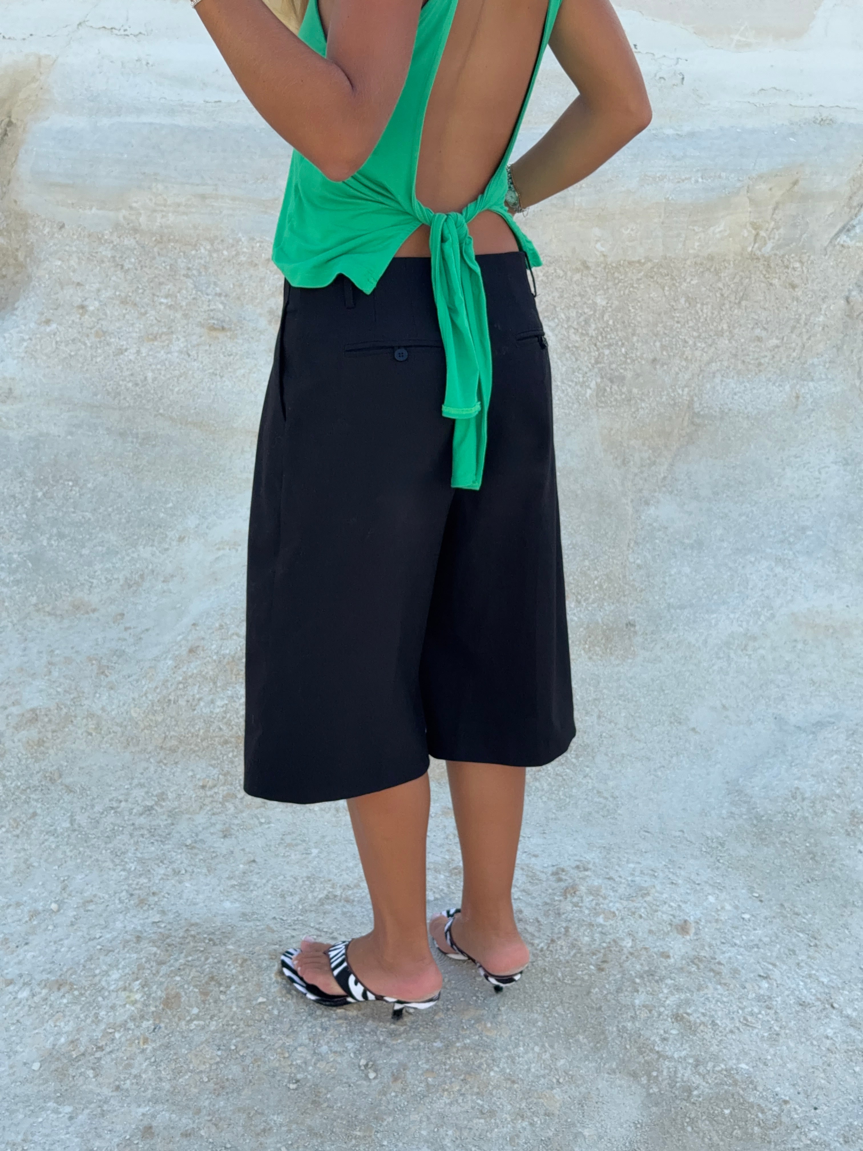 Long Bermuda Shorts Deep Black