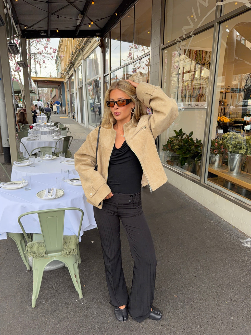 Relaxed Structured Jacket Beige