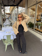 Relaxed Structured Jacket Beige