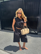 Long Bermuda Shorts Deep Black