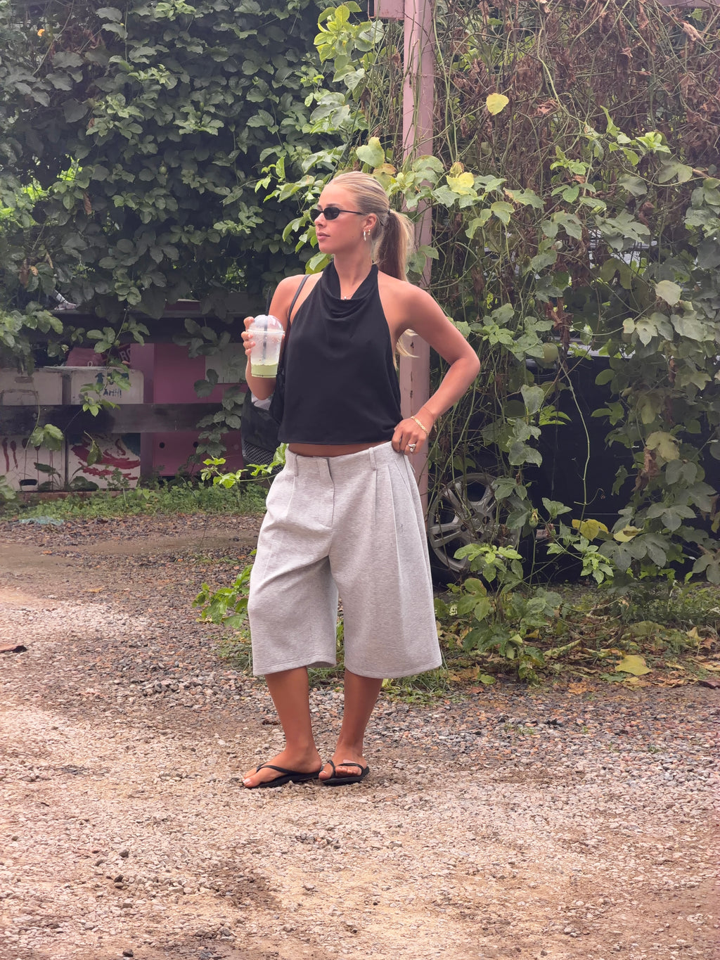 Tailored Sweat Shorts Grey