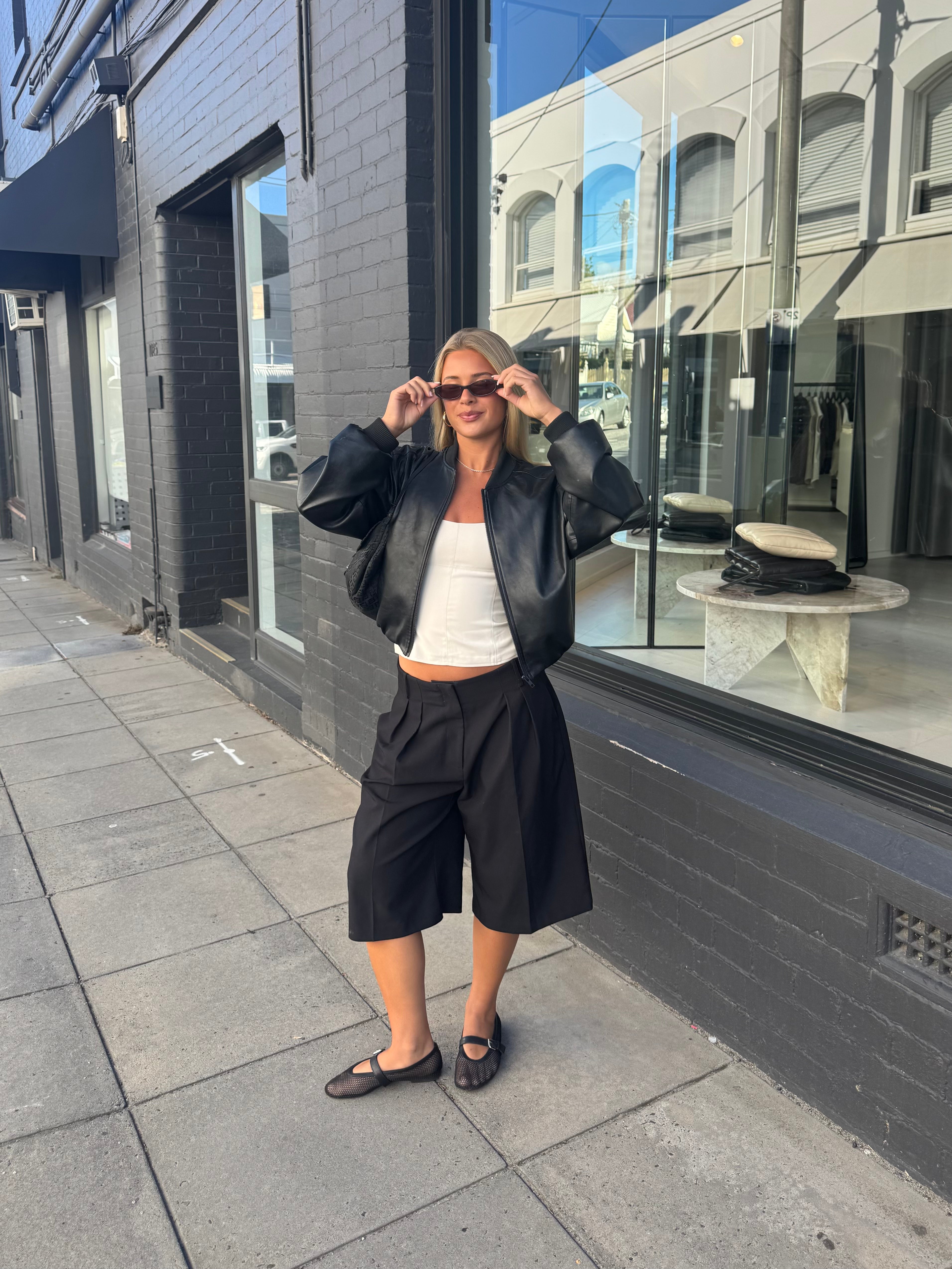 Long Bermuda Shorts Deep Black