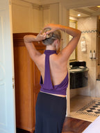 Draped Halter Top Purple