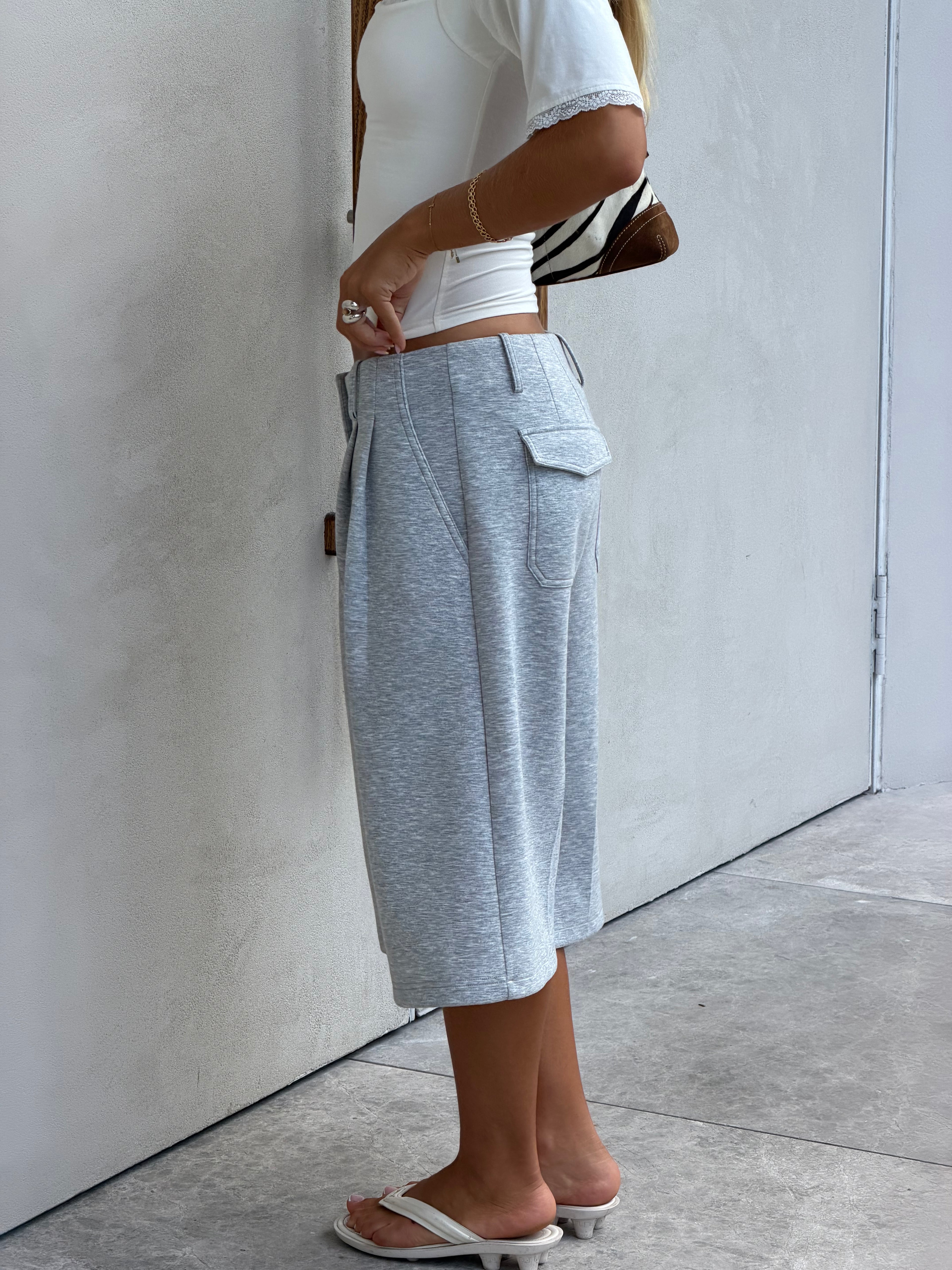 Tailored Sweat Shorts Grey