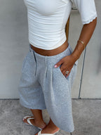 Tailored Sweat Shorts Grey