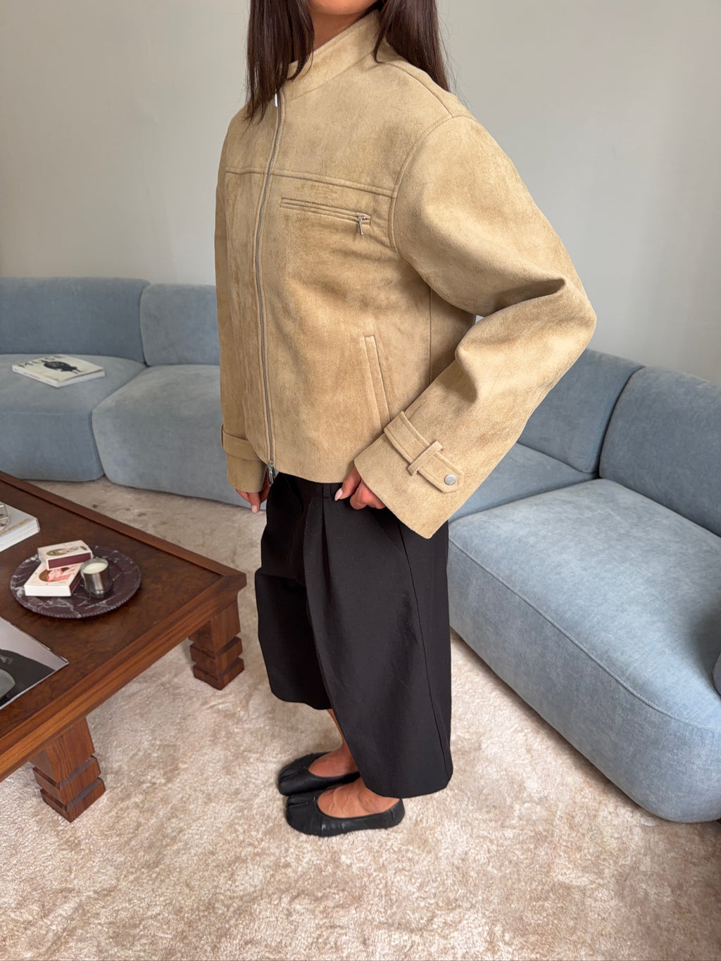 Relaxed Structured Jacket Beige