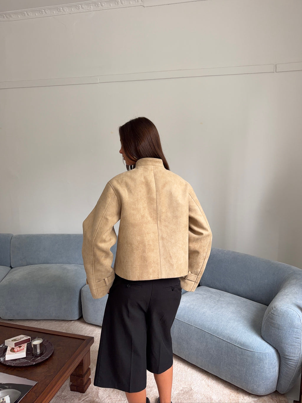 Relaxed Structured Jacket Beige