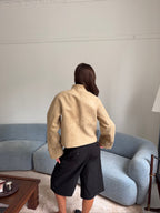 Relaxed Structured Jacket Beige