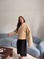 Relaxed Structured Jacket Beige